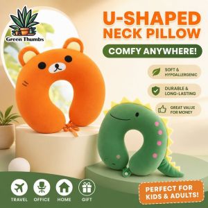 U Shaped Neck Pillow Cushion Soft Hypoallergenic Breathable Support Travel Office Home Use