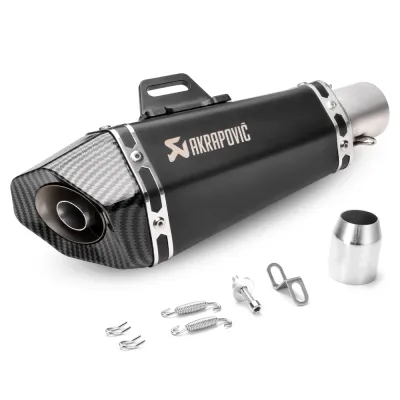 Akrapovic M1 Full Exhaust Pipe 38mm-51mm Universal Motorcycle Exhaust Muffler System with DB killer/Silencer