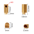 M3+12.2mm Cọc đồng hàn mạch - Chân tròn(2c). 