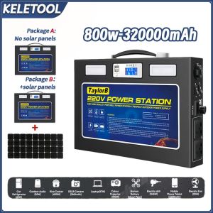 1200W 4600000mAh Portable Outdoor Power supply Fast Charge Solar Generator with AC Output Emergency Backup Power for Camping Outdoor