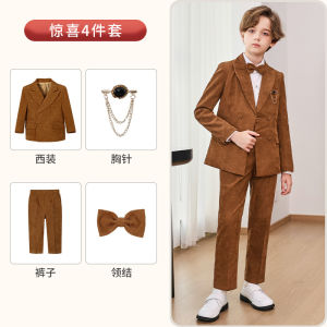 2PCS Suit Set for Boy Fashion Handsome Formal Event Host Runway Show Kid Performance Costume Children Blazer