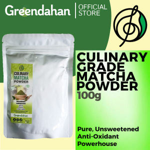 Greendahan Pure Matcha Powder CULINARY Grade (Unsweetened) 100g - Keto Friendly