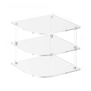 Acrylic Kitchen Countertop Tablewares Organizer Corner Shelf For Dishes Bowls Quick Access Cabinet Storage Solution