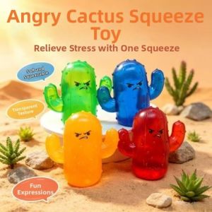 FLYING Angry Cactus Squeeze Toys Mini Slow Rebound Sensory Fidget Toy  Soft Stress Relief Toy For Kids