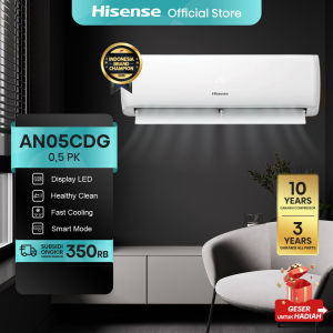 Hisense AC - AN05CDG Air Conditioner Standard 0.5 PK 1/2 PK (Indoor+Outdoor Unit Only)【Smart Mode】【Self-cleaning】【Fast Cooling and Sleep Modes】