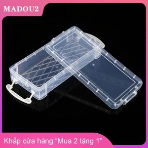 [COD] MADOU2 1PC Nhựa Trong Suốt Bút Chì Trường Hợp Công Suất Lớn Đơn Giản Đôi Khóa Hộp Phác Thảo Nghệ Thuật Hộp Cho Các Trường Học Văn Phòng Phẩm