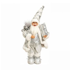 MAOMEI Dễ thương Búp bê ông già Noel Sáng tạo 12 inch Búp bê ông già Noel đứng Bền bỉ Phim hoạt hình Tượng ông già Noel lớn Đồ trang trí nhà cửa dịp Giáng sinh
