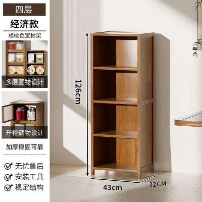 Simple Bookcase Dustproof Deepening Narrow Gap Storage Cabinet with Cabinet Door Bookshelf Floor For Home Multi-Layer Storage Bookshelf