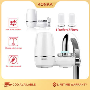 KONKA Water Filter Water Filter Indoor Drinking Mini Water Filter cartridge Mini Tap Water Purifier Kitchen Faucet with Washable Rust Bacteria Removal Ceramic Percolator Water Filter 净水器