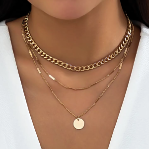 Vòng cổ nhiều lớp sang trọng có Sequins kim loại chất lượng cao và ngọc trai giả lý tưởng cho những dịp hợp thời trang