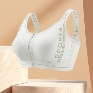Anti-sagging Sports Bra Front Zipper Yoga Bra Seamless Fitness Running Vest Bra Wire-free Push-up
