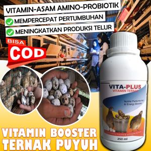 vita plus 250 ml Vitamin Burung Puyuh Petelur Pemacu Produksi Nafsu Makan & Meningkatkan Telur Puyuh