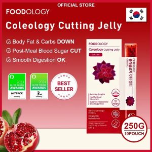 FOODOLOGY  Coleology Cutting Jelly 25000mg x 10 Sticks | Cuts Carbs | Supports Digestion | Blood Sugar Control | Boosts Fat Burning | Health Jelly Snack | Convenient Intake