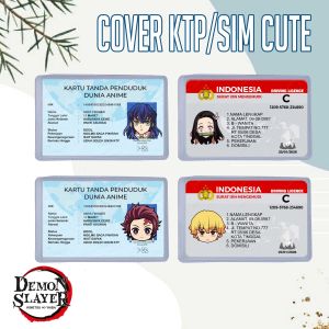 Cover Pelindung Kartu Identitas KTP SIM Karakter Dem0n Slayer Nezuko Zenitsu Tanjiro Inosuki
