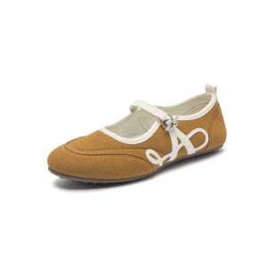 YOTO Retro Brown Mary Jane Birken Style Single-Strap Buckle Shoes for Women Soft Sole Commuter Office Flats