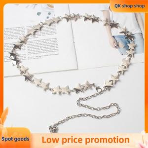 ✨QK shop✨ Vintage Women Waist Belt Female Metal Star Pentagram Chain Belt Tassel Waist Chain Belt Women Decorative Body Jewelry