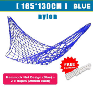 Hammock Outdoor Canvas Fabric Camping Striped Hammocks Tree Swing Hanging Bed Chair Portable Home Travel Camping Hiking Swing Canvas Free Storage Bag Rope Buaian Gantung 吊床