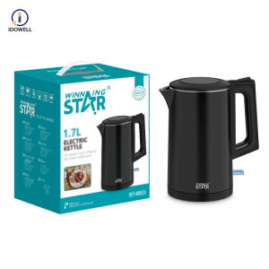 IDOWELL Electric Kettle 1.7L Stainless Steel Fast Boil 1500W Auto Shut-Off Boil Dry Protection for Home Office
