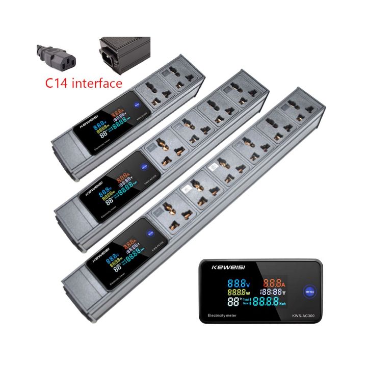 Socket Multimeter 【original】 Power Strip with Digital Voltmeter Power Energy Meter 2-14 ...