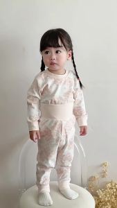 Baby Cotton a Autumn-style thermal underwear set for toddlers childrens cotton home wear girls pajamas