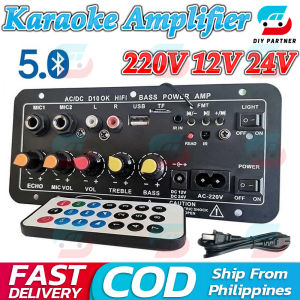D10-Ⅱ with Display 8-12 Inch Speaker 220V 12V 24V Digital Bluetooth Stereo Amplifier Board Subwoofer Microphone Audio