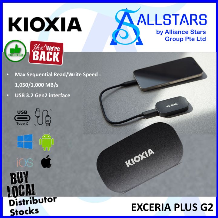 ALLSTARS : EXTERNAL SSD PROMO ) KIOXIA Exceria Plus G2 1TB / 2TB
