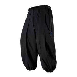 Reindee LUSION ชุด24SS 088R1แห้งเร็วกันน้ำเครื่องแต่งกายแนวสตรีทคร็อปแพนท์แฟชั่นเครื่องแต่งกายกางเกงซามูไรมืด