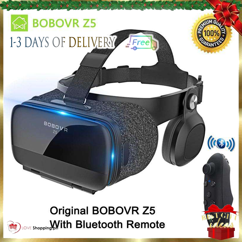Local Seller+Cod BOBOVR Upgraded Virtual Reality Headset VR Box with Remote Controller for 3D Movies and VR Games - More Lighter VR Headset with Built - in Stereo Headphone Fit for IOS Android Smartphones