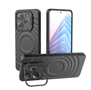 Shockproof Holder Stand Protection Case For Redmi Note 14 Pro Plus Car Magnetic Back Cover for Xiaomi Redmy Note 14Pro + Plus