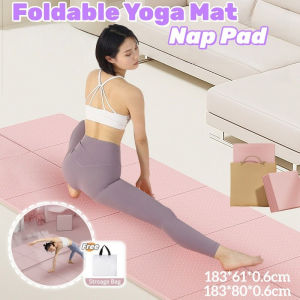 Foldable Yoga Mat Solid Color TPE Anti-slip Portable Nap Pad Home Use Yoga Fitness Mat 183×80×0.6cm