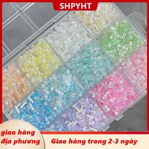 [COD] SHPYHT Giao hàng địa phương 12 24 Lưới Siêu Hỗn Hợp Màu Sắc Thủy Tinh Gạo Hạt Set Loose Hạt Handmade Tự Làm Vòng Đeo Tay Vòng Cổ Đính Cườm Chất Liệu Trang Sức Phụ Kiện