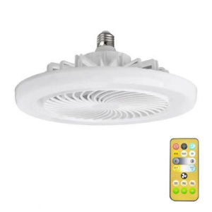 VOVA Socket Fan Light E27 Ceiling Fan with Light LED Lamp Fan with Remote Aroma Diffuser Silent Ceiling Fan for Bedroom Living Room
