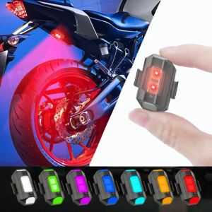 Universal LED Strobe Lights Motorcycle Anti Collision Warning Light USB Charging 7Colors Drone Flash Turn Signal Indicator USB Rechargeable – IP65 Waterproof & Anti-Collision for CarMotorcycleDroneBike