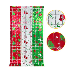 [Reusable] 1.8x1.1 meter Merry Christmas Good Luck Red Banner Backdrop Family Gathering Decoration Xmas Supplies