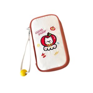 ZYJC ความจุขนาดใหญ่ กระเป๋าเอกสารน่ารัก ไม่ซึมน้ำ ใยโพลีเอสเตอร์ ผู้จัดระเบียบเอกสารและหนังสือเดินทาง หลายฟังก์ชัน พร้อมที่จับ ที่เก็บพาสปอร์ต สำหรับบ้าน