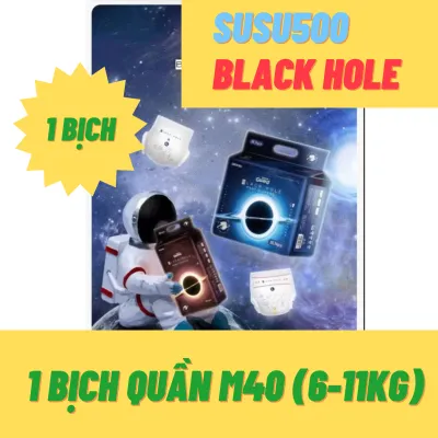 [HCM] Tã/bỉm Black Hole dán/quần M50/L42/XL36/XXL34/XXXL32 (Susu500)