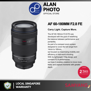 [Pre-Order] Schneider-Kreuznach x LK SAMYANG AF 60-180mm F2.8 FE Lens | Samyang Singapore Warranty