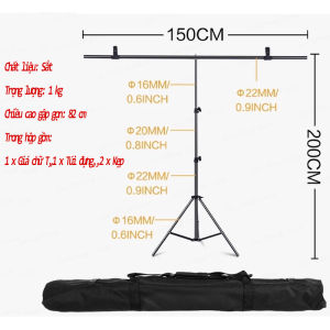 Chân Máy Ảnh Inox Cao Cấp 2.8m – Chân Đỡ Nặng Hỗ Trợ Dùng Với Đèn Studio & Máy Ảnh Chuyên Dụng