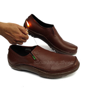 Sepatu Kickers Pria Kasual Kulit Sapi Asli Sepatu Cowok Kerja Kantor Hunting Kuliah Sepatu Slip On