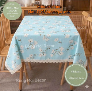 [Mẫu mới] Khăn trải bàn vải canvas VIỀN REN phong cách Nhật Bản [T026]