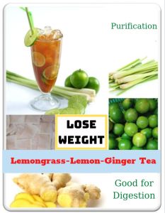 LEMONGRASS - LEMON- GINGER TEA- 50 Filter Bags Lose Weigh Lose Belly Fat