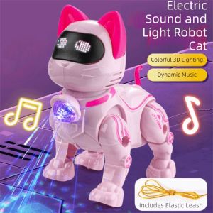 NIFINE Sử dụng điện Đồ chơi mèo robot Chức năng hát Chức năng đi bộ Mèo máy điện Sản phẩm lạ Máy nghe nhạc Đồ chơi hát và đi bộ Trẻ em chơi đùa