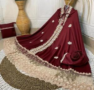 yunashop Mukena Dewasa Jumbo Velvet Silk Audrey Renda Gyper kombi tile mukenah Princes keong plus tas