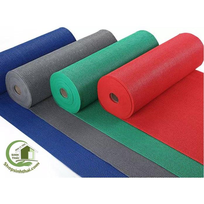 Thảm nhựa lưới chống trơn [50cm x khổ 120cm] màu xám đỏ xanh lá xanh ...