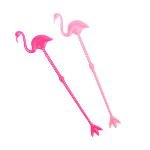 Ginca 6Pcs Plastic Cocktail Muddler Drink Wine Decor Cocktail Swizzle Sticks Prickly Pear Flamingo Wine Stirrer Coffee Puddler
