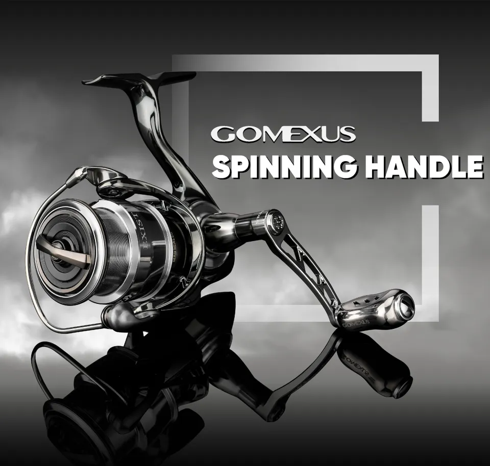 Gomexus Spinning Reel Handle with Knob 50mm Aluminum Alloy Power