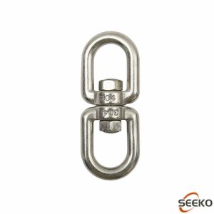 Seeko  M4 M5 M6 M8 Stainless Steel Swivel Double Loops Hook Connector Two Ended Ring Link