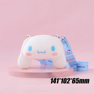 2024 Silicone Waterproof Shoulder Bag For Kids Melody sanrio Kuromi Mobile Phone Bag Adjustable Straps Suitable for Girls Boys Sling Bag