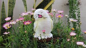 Garden Lamps Winter Owl Garden Ornaments Solar Power Light Solar Winter Owl Garden Statue with LED Light Figurine