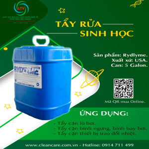 CHẤT TẨY RỬA CÔNG NGHIỆP CÁU CẶN SINH HỌC RYDLYME